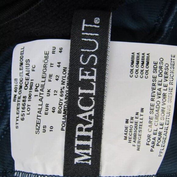 NEW MIRACLE SUIT Must Have Oceanus One Piece Swimsuit Green Size 10 - Picture 5 of 7